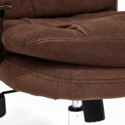 Кресло компьютерное TC Softy Lux флок коричневый в Москве 