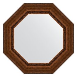 Зеркало в багетной раме Evoform состаренная бронза с орнаментом 120 мм 77x77 см