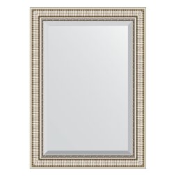 Зеркало с фацетом в багетной раме Evoform серебряный акведук 93 мм 77х107 см