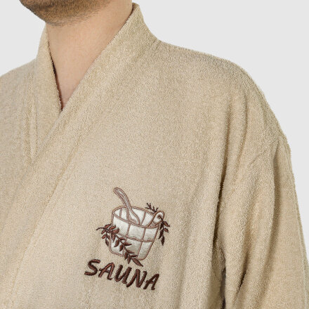 Халат мужской махровый Asil Sauna Kimono brown L в Москве 