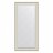 Зеркало с гравировкой в багетной раме Evoform белая кожа с хромом 78 мм 74х157 см в Москве 
