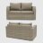 Комплект мебели Yuhang бежево-коричневый 7 предметов в Москве 