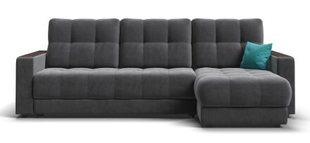 Угловой диван BOSS 3.0 Classic XL велюр Monolit серый в Москве 