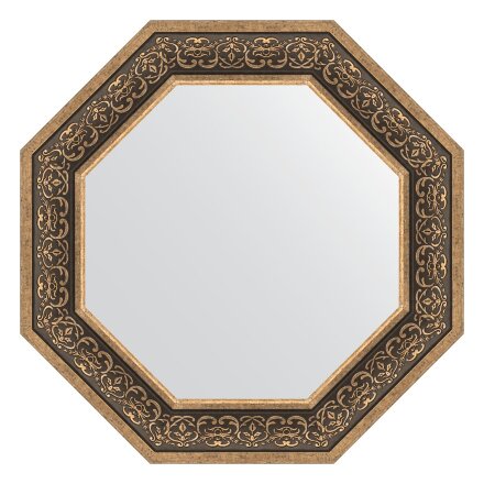Зеркало в багетной раме Evoform вензель серебряный 101 мм 69,4х69,4 см в Москве 