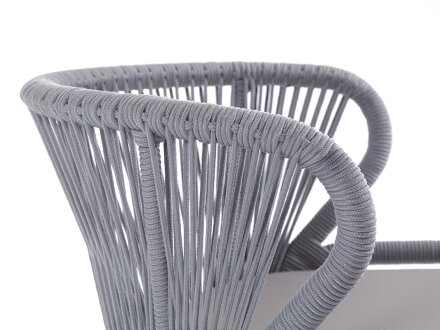Плетеный стул из роупа Милан светло-серый в Москве 