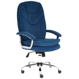 Кресло компьютерное TC Softy Lux флок синий