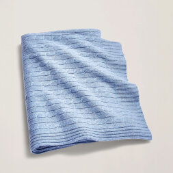 Cable Cashmere Heathered Blue Плед