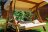 Садовые качели Lyon из массива сосны с песочными подушками в Москве 