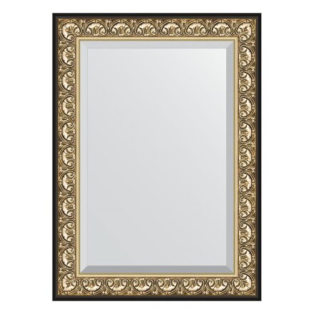 Зеркало с фацетом в багетной раме Evoform барокко золото 106 мм 80х110 см в Москве 