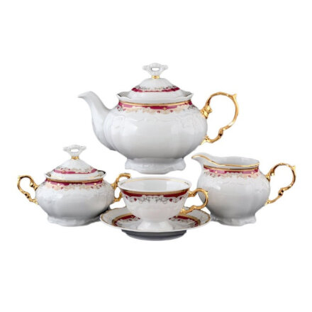 Чайный сервиз Thun 1794 6 персон 9 предметов Красная лилия в Москве 
