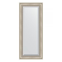 Зеркало с фацетом в багетной раме Evoform серебряный акведук 93 мм 57х137 см