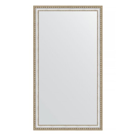 Зеркало в багетной раме Evoform золотые бусы на серебре 60 мм 75х135 см в Москве 