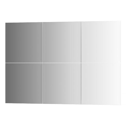 Зеркальная плитка Evoform с фацетом 15 mm - комплект 6 шт квадрат 25х25 см; серебро в Москве 