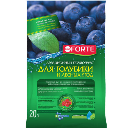 Аэрационный почвогрунт Bona Forte для голубики и лесных ягод, 20 л в Москве 