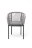 Плетеный стул из роупа Марсель серый, черный каркас в Москве 