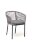 Плетеный стул из роупа Марсель серый, черный каркас в Москве 