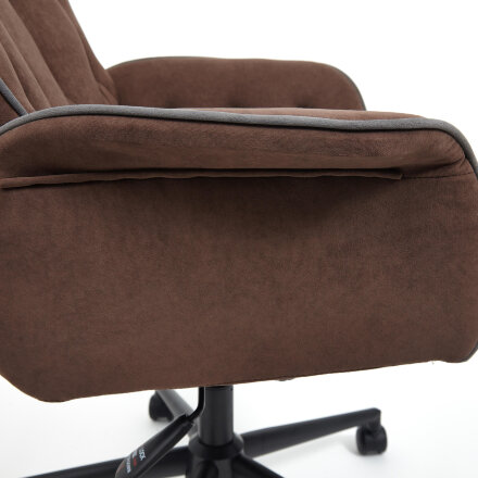 Кресло ТС 64х47х132 см флок коричневый в Москве 