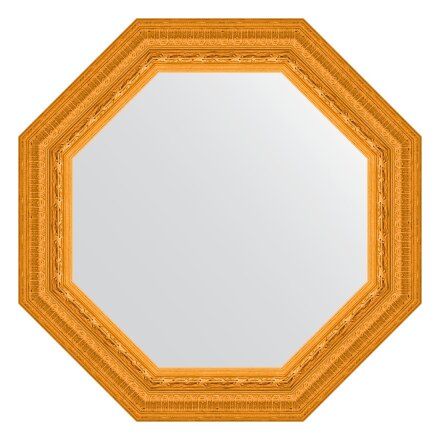 Зеркало в багетной раме Evoform сусальное золото 80 мм 59x59 см в Москве 