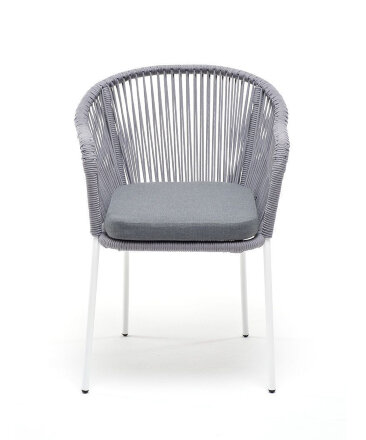 Плетеный стул из роупа Лион светло-серый в Москве 