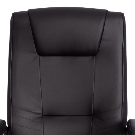 Кресло компьютерное TC искусственная кожа чёрное 63х48х117 см в Москве 