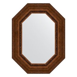 Зеркало в багетной раме Evoform состаренная бронза с орнаментом 120 мм 62x82 см