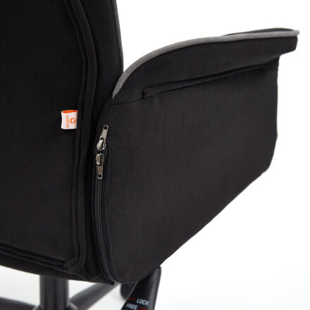 Кресло ТС 64х47х132 см флок черный в Москве 