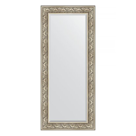 Зеркало с фацетом в багетной раме Evoform барокко серебро 106 мм 70х160 см в Москве 