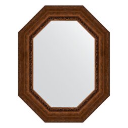 Зеркало в багетной раме Evoform состаренная бронза с орнаментом 120 мм 72x92 см