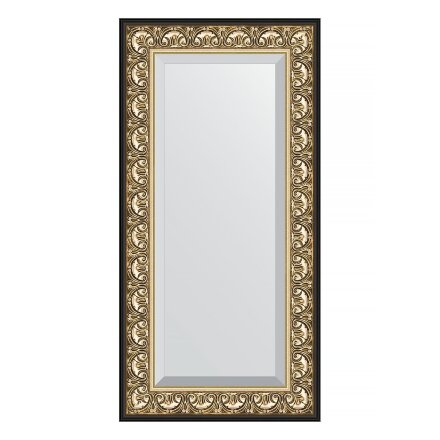 Зеркало с фацетом в багетной раме Evoform барокко золото 106 мм 60х120 см в Москве 