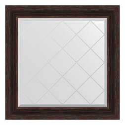 Зеркало с гравировкой в багетной раме Evoform темный прованс 99 мм 89x89 см