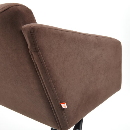 Кресло ТС 61х39х98 см флок хром коричневый в Москве 