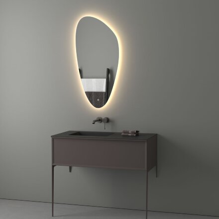 Зеркало Evoform с LED-подсветкой 21,5 W 50х100 см Сенсорный выключатель Теплый белый свет в Москве 