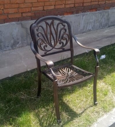 Кресло из литого алюминия кованное в Москве 