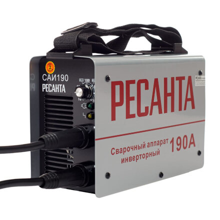 Сварочный аппарат инверторный Ресанта САИ-190 , 190 ампер , комплект кабелей в Москве 