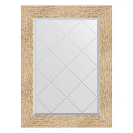 Зеркало с гравировкой в багетной раме Evoform золотые дюны 90 мм 66x89 см в Москве 