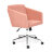 Кресло ТС 61х39х98 см флок хром розовый в Москве 