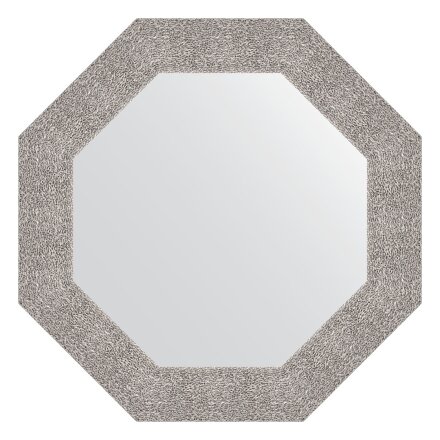 Зеркало в багетной раме Evoform чеканка серебряная 90 мм  66,6х66,6 см в Москве 