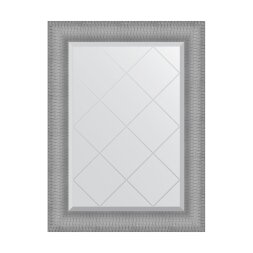 Зеркало с гравировкой в багетной раме Evoform серебряная кольчуга 88 мм 67x89 см