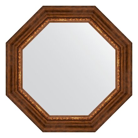 Зеркало в багетной раме Evoform римская бронза 88 мм 66,6х66,6 см в Москве 