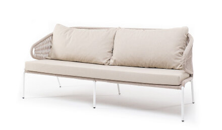 Трехместный диван из роупа Милан бежевый в Москве 