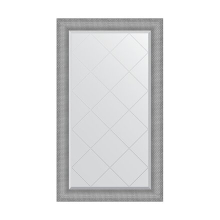 Зеркало с гравировкой в багетной раме Evoform серебряная кольчуга 88 мм 77x132см в Москве 
