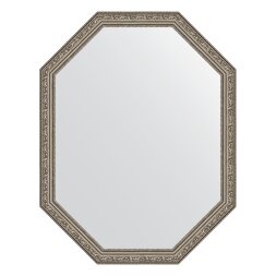 Зеркало в багетной раме Evoform виньетка состаренное серебро 56 мм 70x90 см