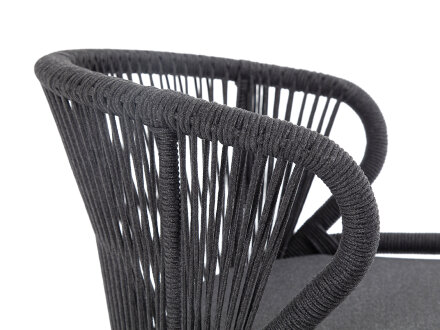 Плетеный стул из роупа Милан темно-серый в Москве 