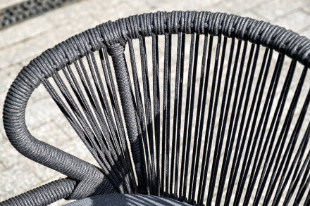 Плетеный стул из роупа Милан темно-серый в Москве 