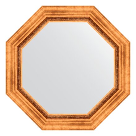 Зеркало в багетной раме Evoform римское золото 88 мм  66,6х66,6 см в Москве 