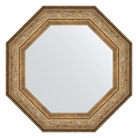 Зеркало в багетной раме Evoform виньетка античная бронза 109 мм 70,6х70,6 см в Москве 