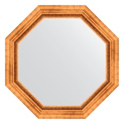 Зеркало в багетной раме Evoform римское золото 88 мм  76,6х76,6 см