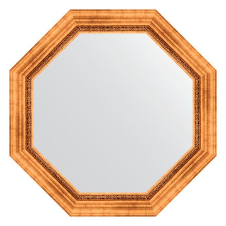 Зеркало в багетной раме Evoform римское золото 88 мм  76,6х76,6 см в Москве 