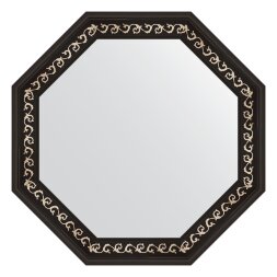 Зеркало в багетной раме Evoform черный ардеко 81 мм 75,0х75,0 см