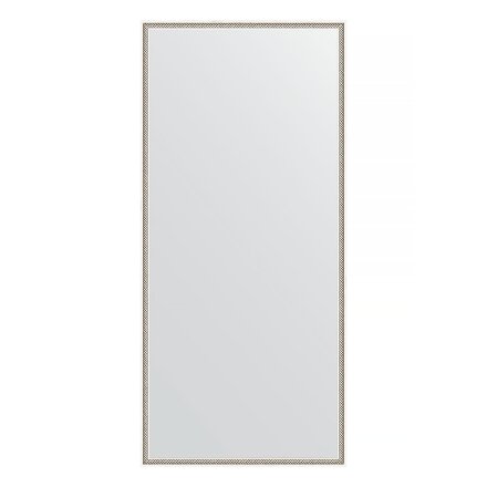 Зеркало в багетной раме Evoform витое серебро 28 мм 68х148 см в Москве 